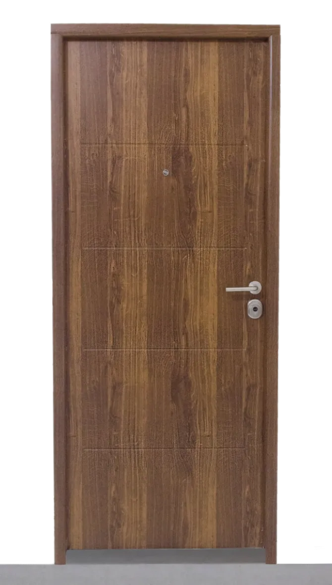 Porta Blindada Modelo Belíssima Carvalho Velho